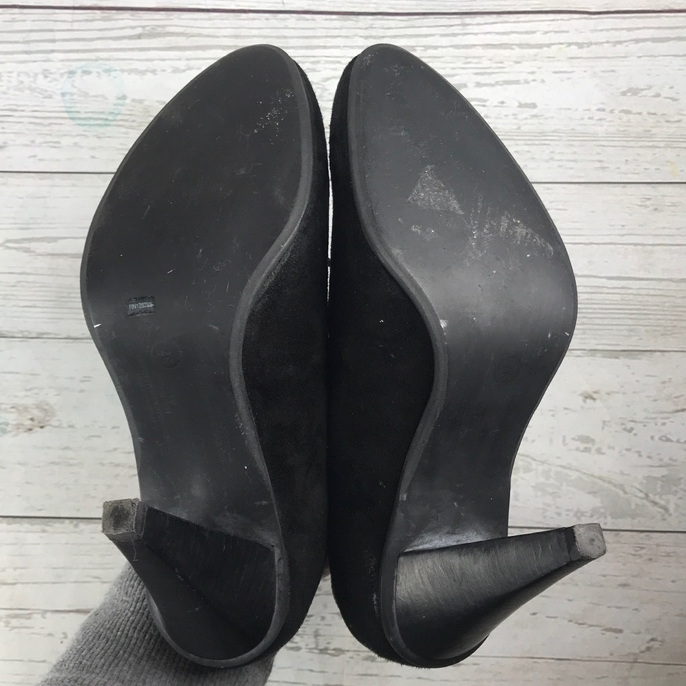 All Saints Spitalfields Black Suede Laceup Booties - Picture 6 of 7